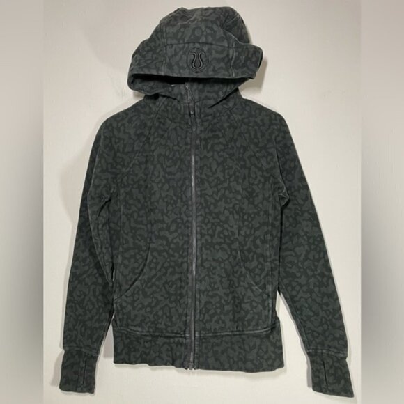 Lululemon 2019 Scuba Hoodie Cotton FleeceFormation Camo Evergreen Multi size 4 - Picture 5 of 7